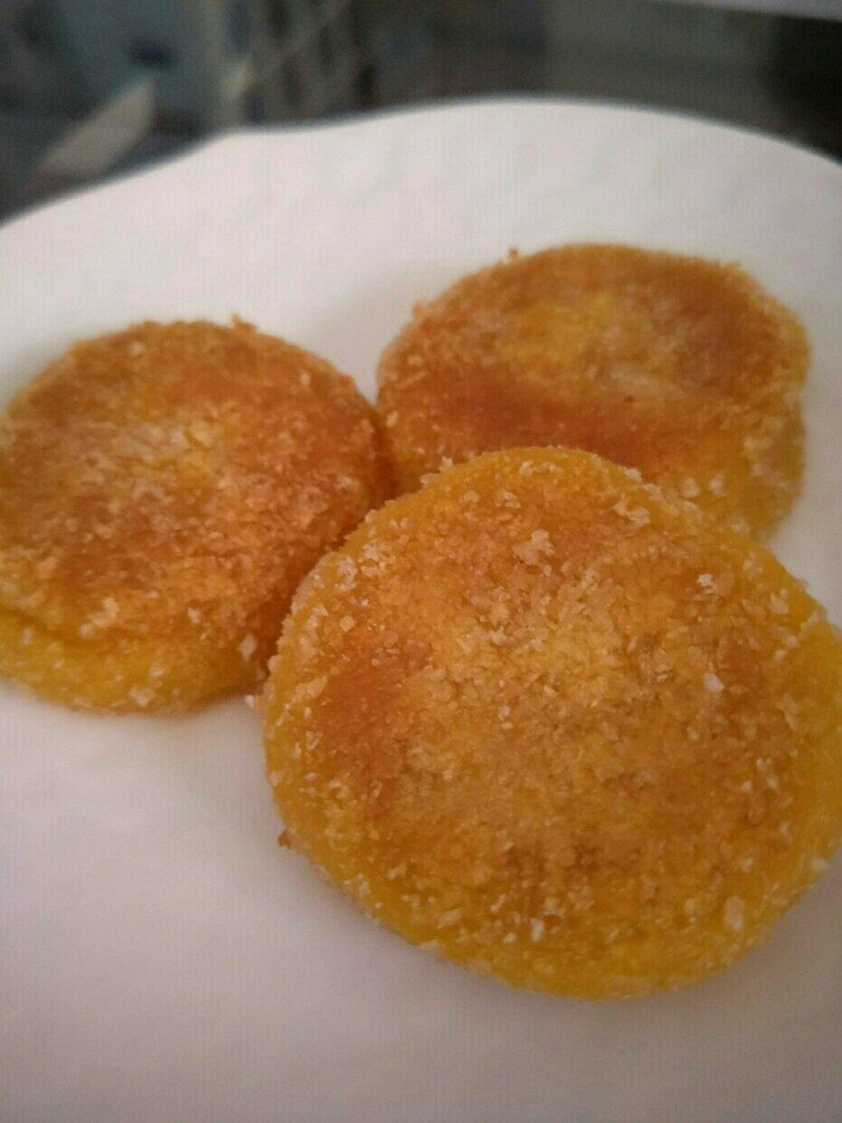 蜜豆芝士南瓜饼