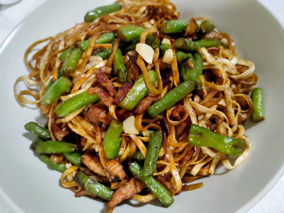 地道老北京扁豆焖面 豆角焖面 太好吃小心吃撑哦