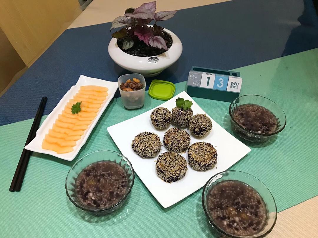 平底锅紫薯饼