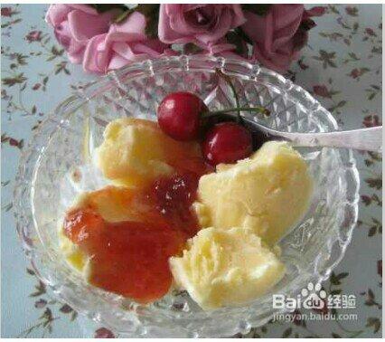 不用奶油的牛奶冰淇淋
（不用冰淇淋机的）