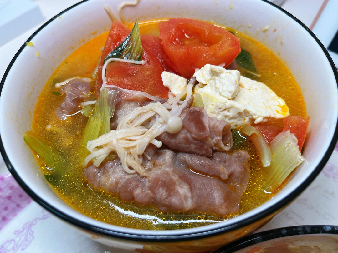 番茄肥牛豆腐汤