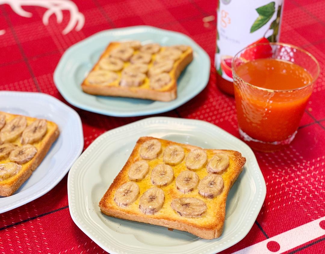 酥脆香甜的黄油香蕉烤吐司
