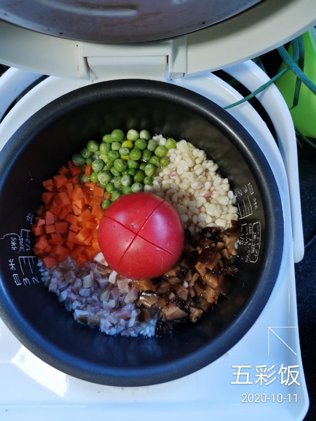西红柿五彩饭