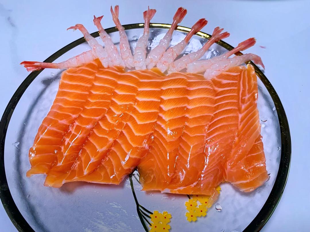 三文鱼-北极虾-刺身