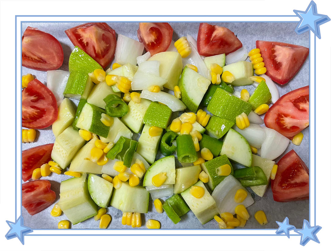 无油低脂烤蔬菜，永远滴神！水煮菜、沙拉吃腻了，来吃这个吧