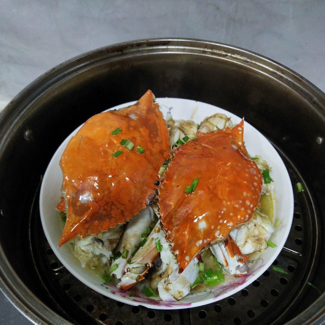 肉末蒸梭子蟹