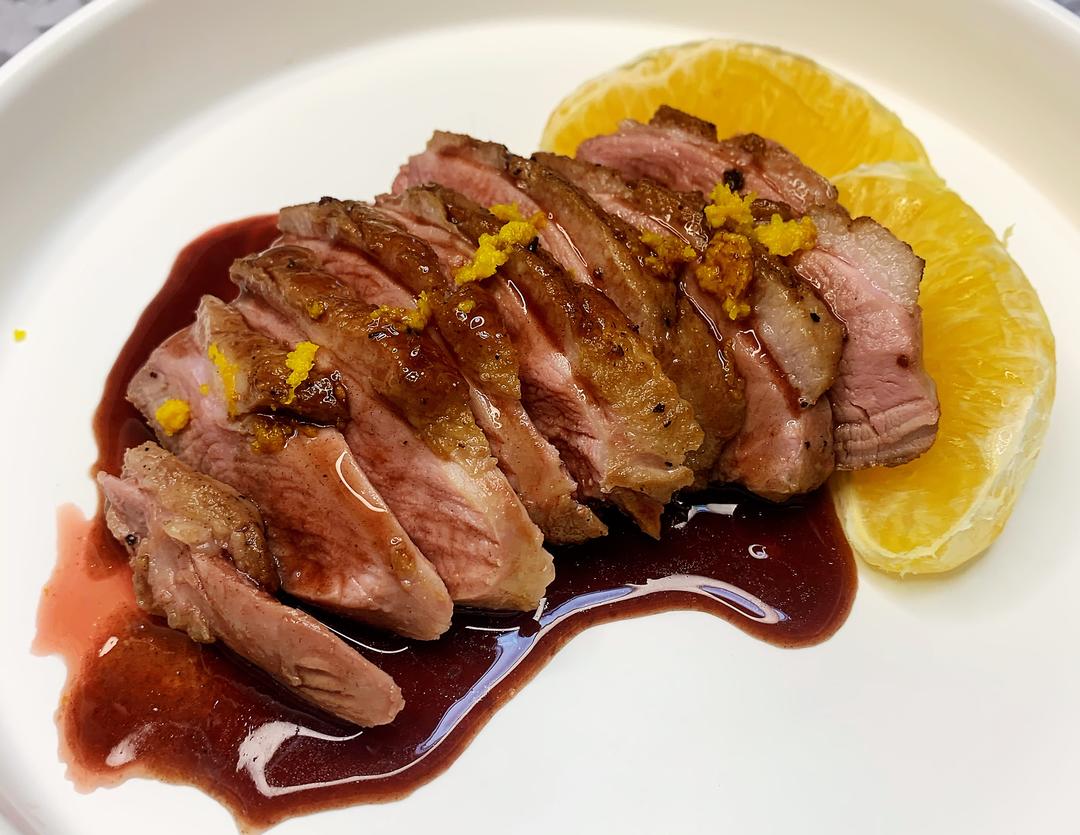 有惊艳感的香橙红酒鸭胸