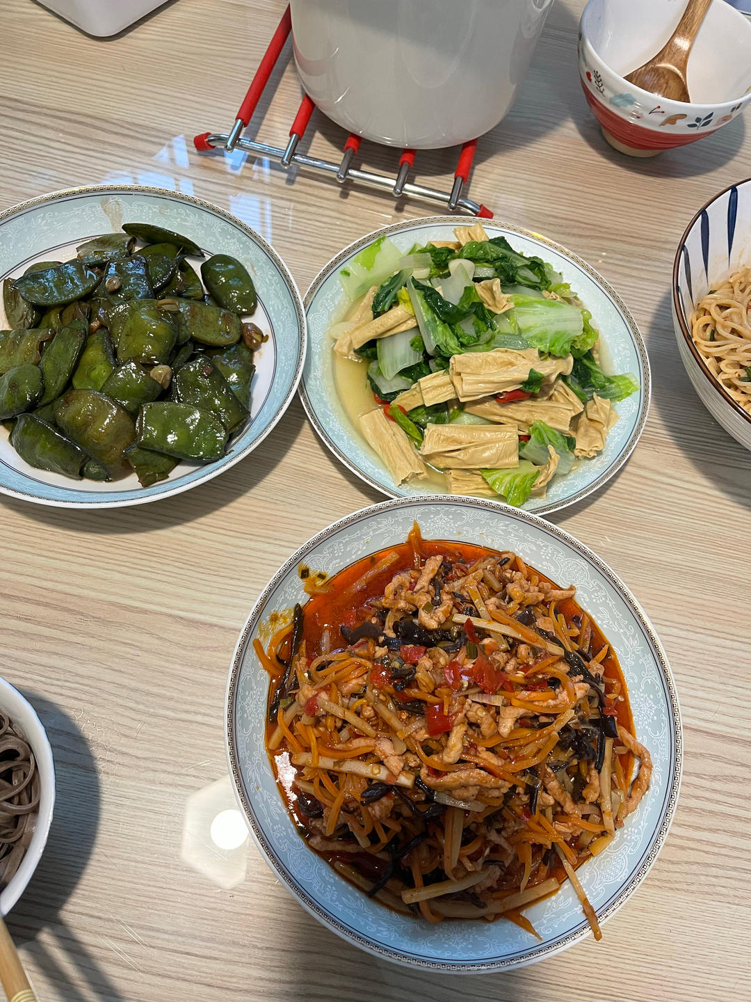 杭白菜炒腐竹