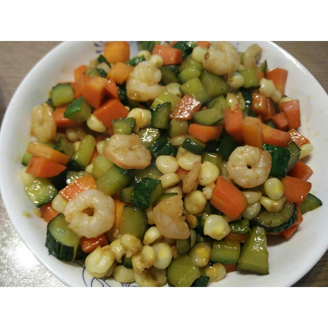 三色炒虾仁