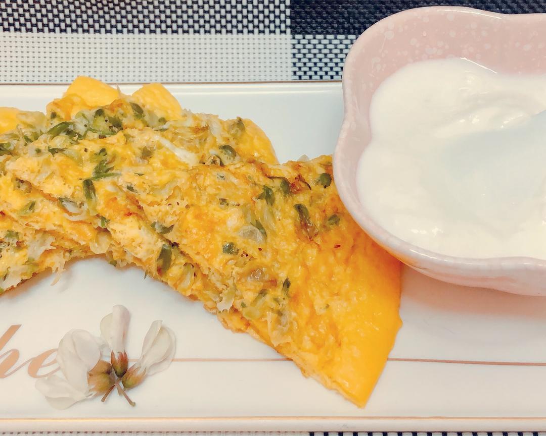 8分钟尝到春的味道~洋槐花鸡蛋饼