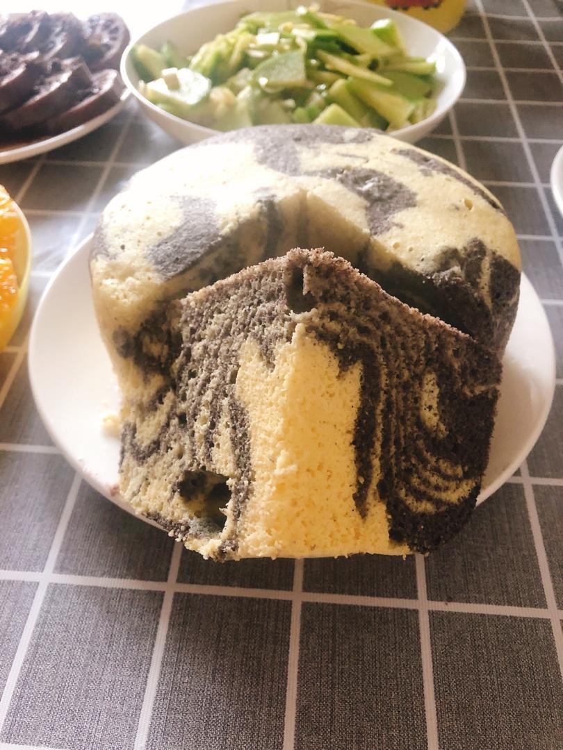 双色蒸蛋糕