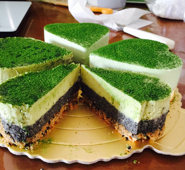 和风抹茶黑芝麻乳酪蛋糕