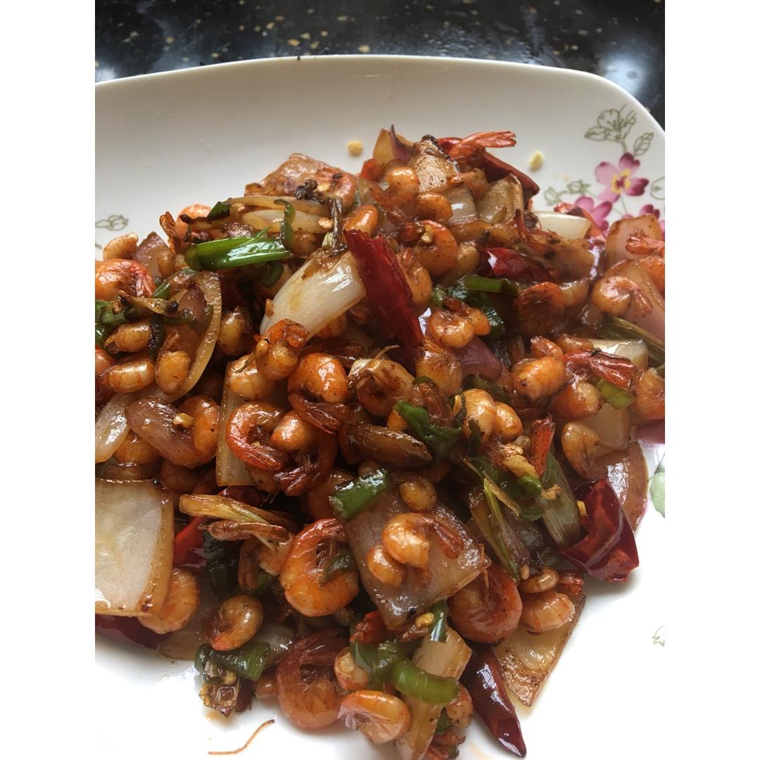 家常徽菜：青椒炒小河虾