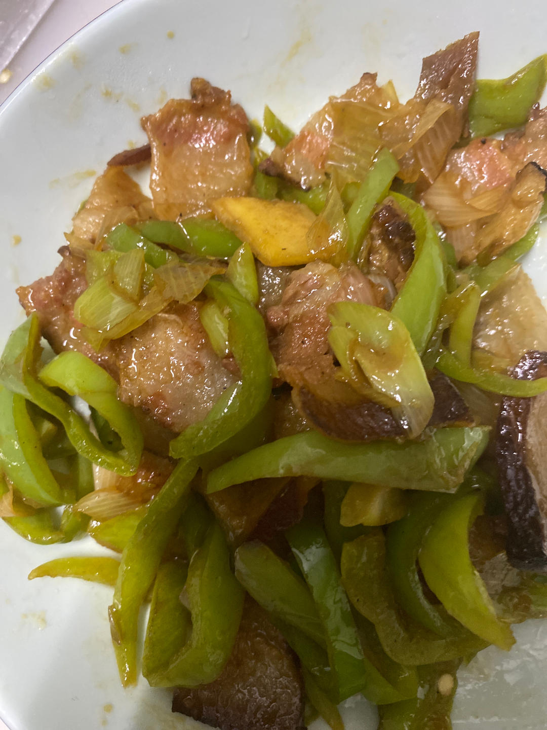 咸香入味青椒炒腊肉