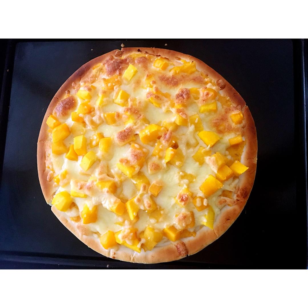 懵懵懂懂小青春♀做的超好吃的芒果披萨