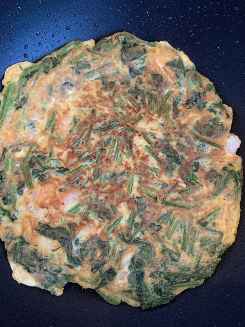 菠菜鸡蛋饼