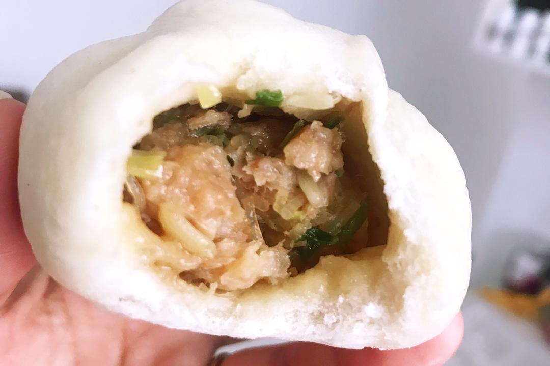 鲜肉大葱肉包（教你水打馅）