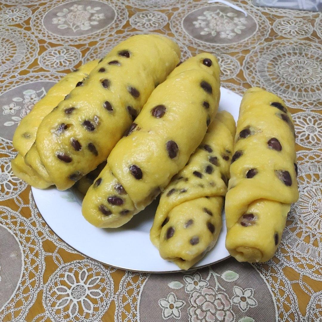 美味南瓜红豆卷，好看又好吃