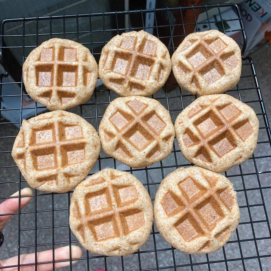 纯全麦无油华夫饼面包