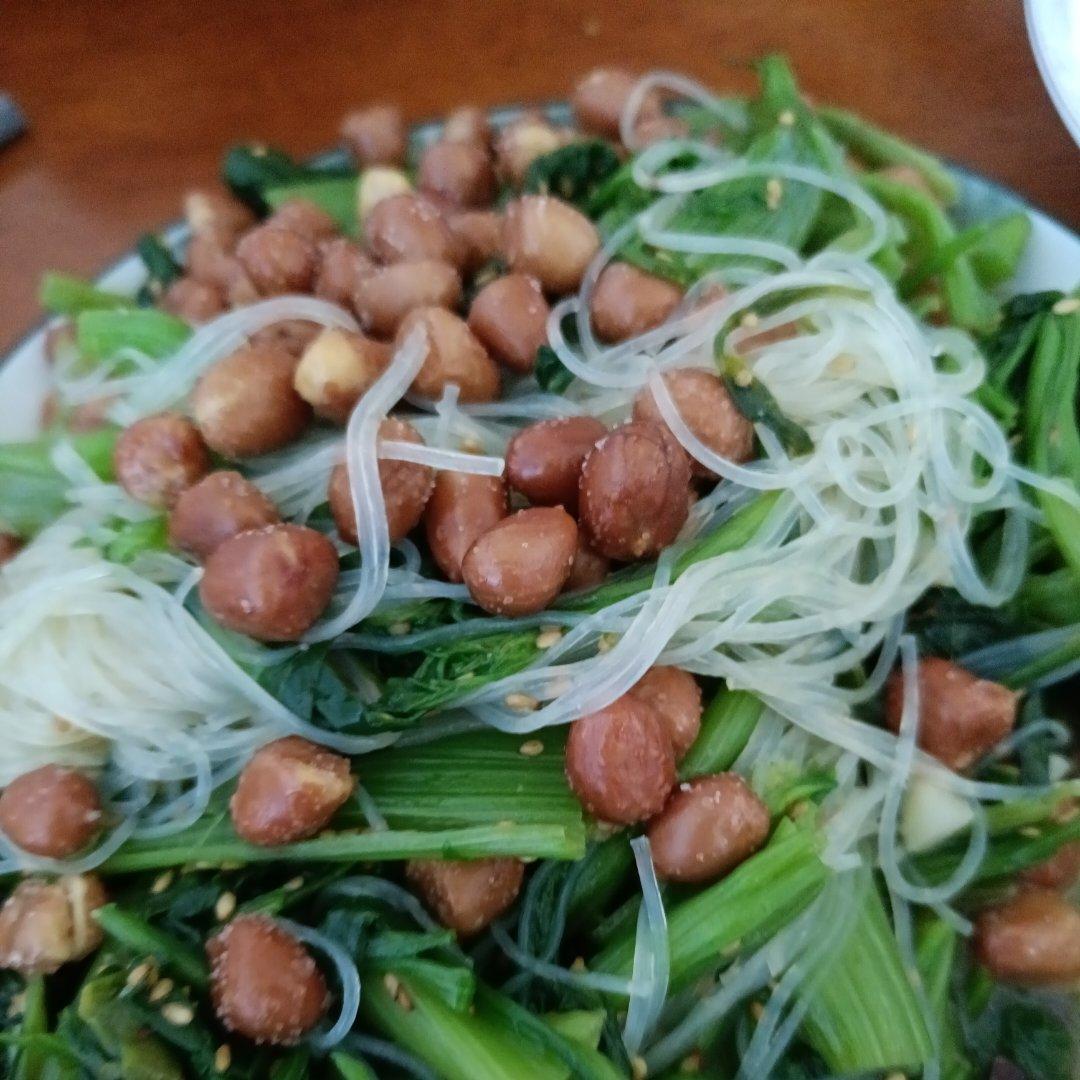 凉拌菠菜花生米🥜