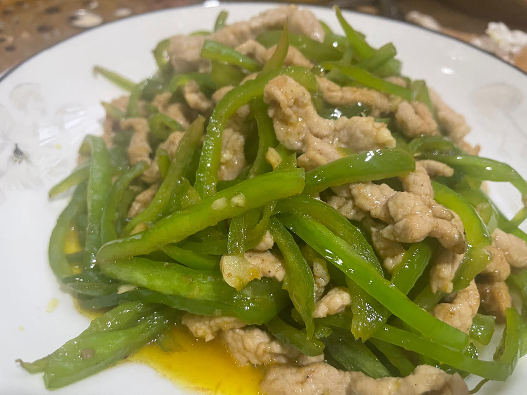 青椒炒肉丝