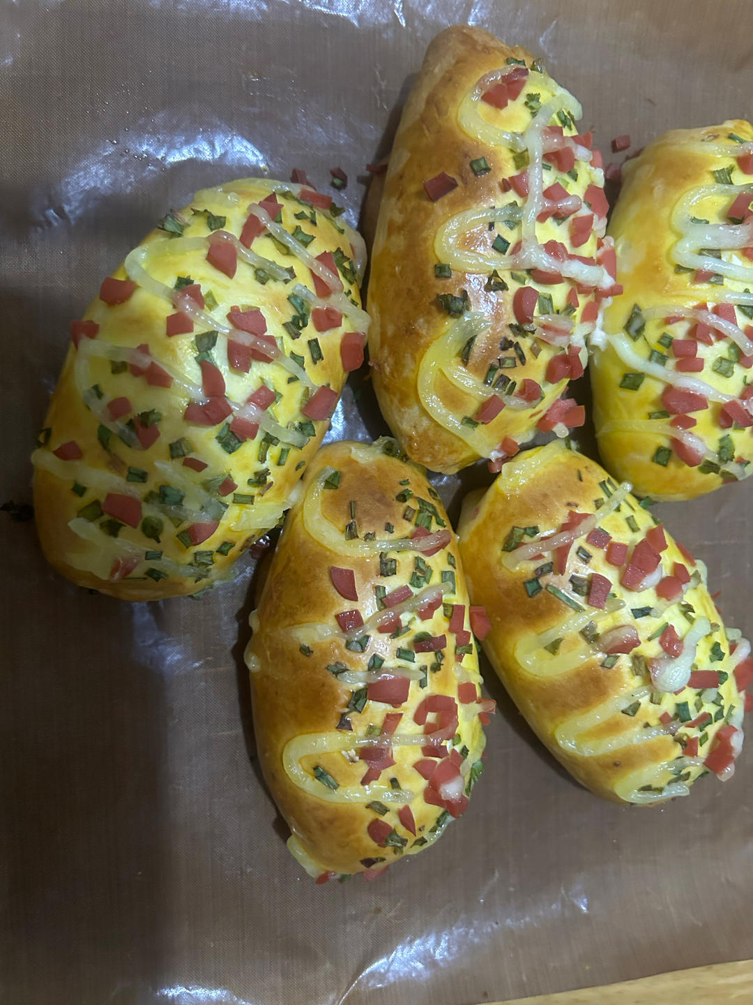 香葱火腿肉松面包