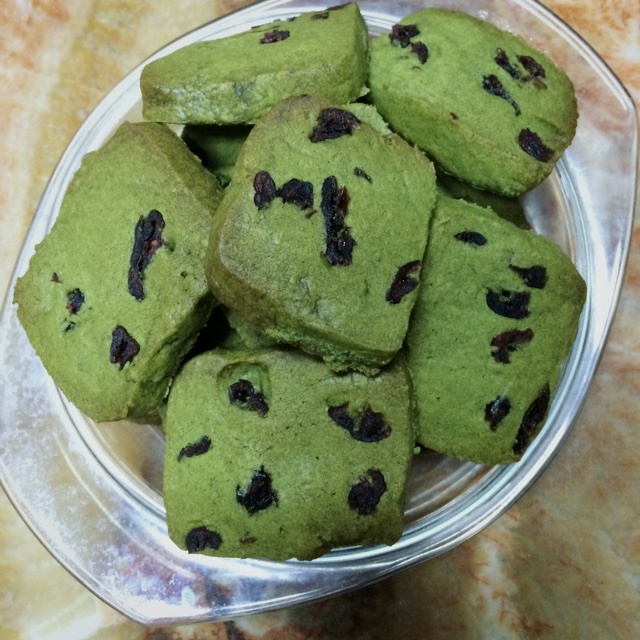 抹茶蔓越莓饼干