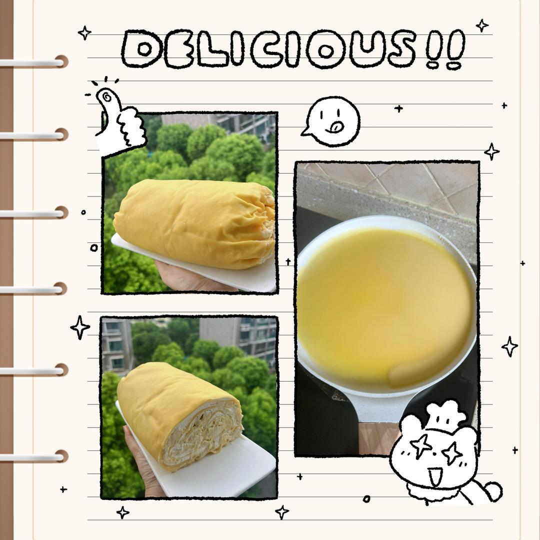 免烤箱❗千层毛巾卷❗也是万能千层皮