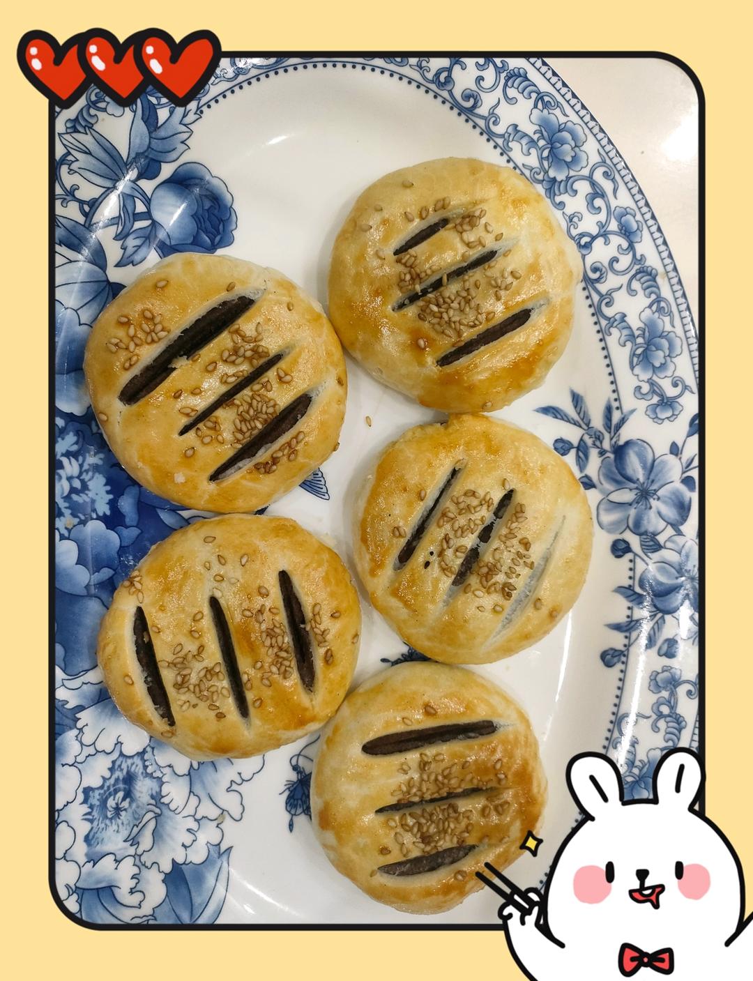 红豆酥饼｜这样做超酥脆‼️好吃到掉渣