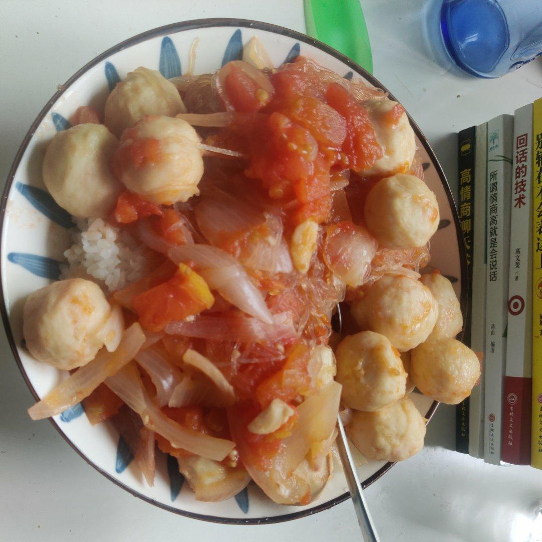 番茄虾滑粉丝煲
