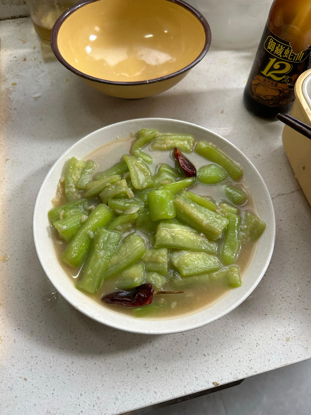 清炒丝瓜（不变黑的方法）