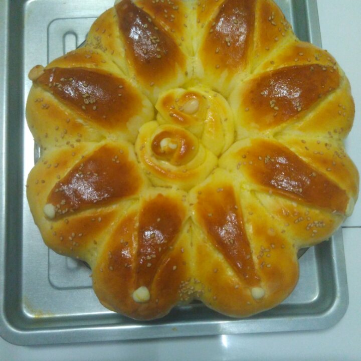 皇冠花朵面包（面包机版和面）