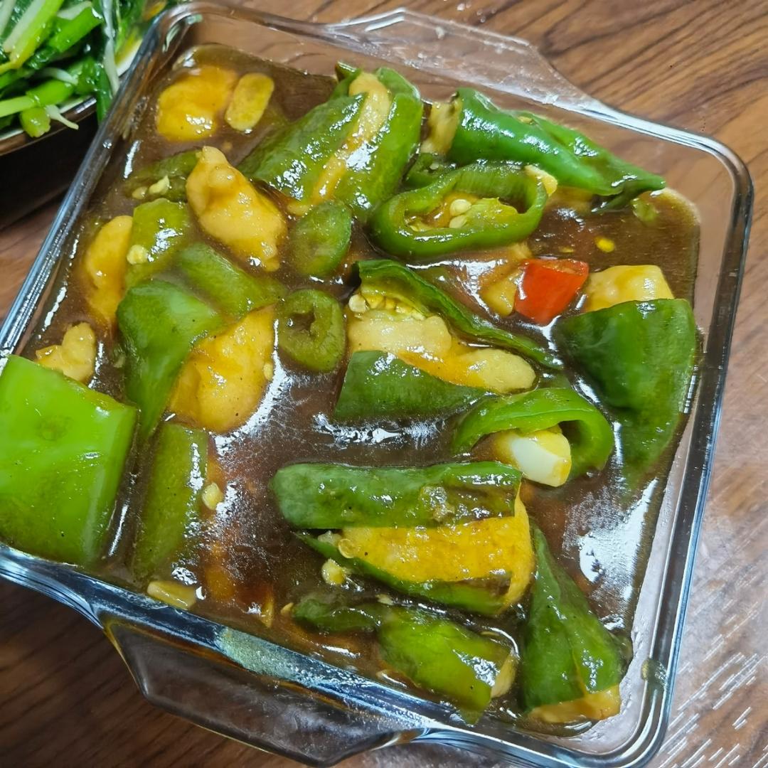 超下饭青椒酿虾滑