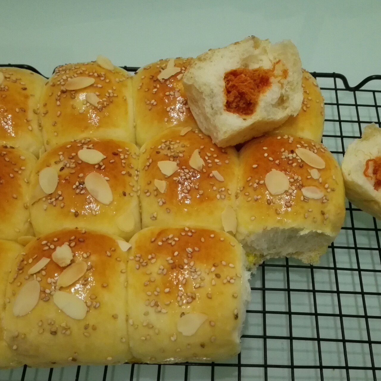 蛋白蜂蜜肉松面包（中种）