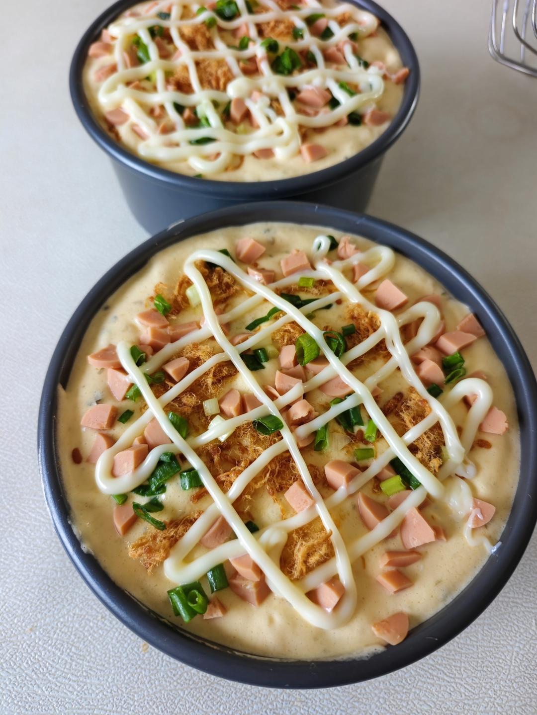 肉松香葱蛋糕超低油低糖｜2个6寸