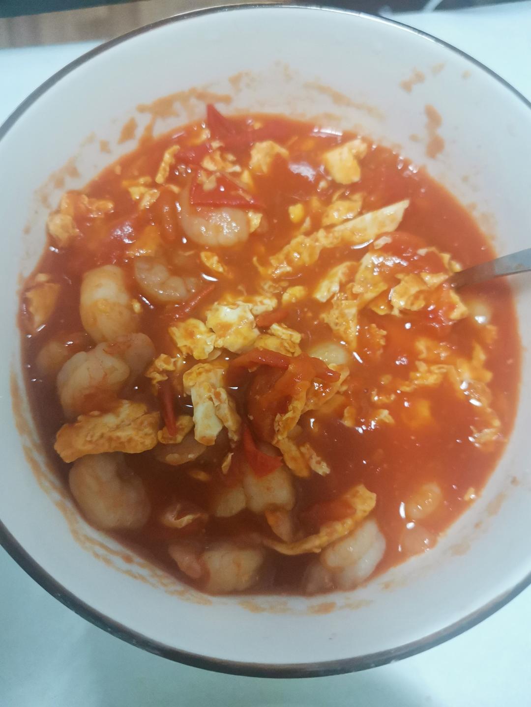 番茄炒蛋的升级版——番茄虾仁滑蛋