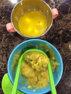 无糖无油版宝宝香蕉蛋黄味磨牙棒的做法 步骤2