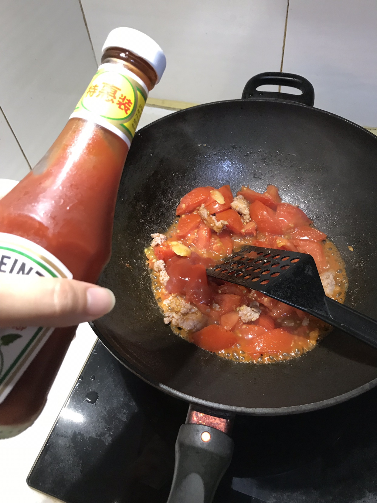儿童营养菜肉末番茄炒滑蛋的做法 步骤5