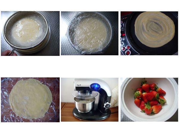 草莓班戟——平底不粘锅就可以搞定的经典甜品的做法 步骤12