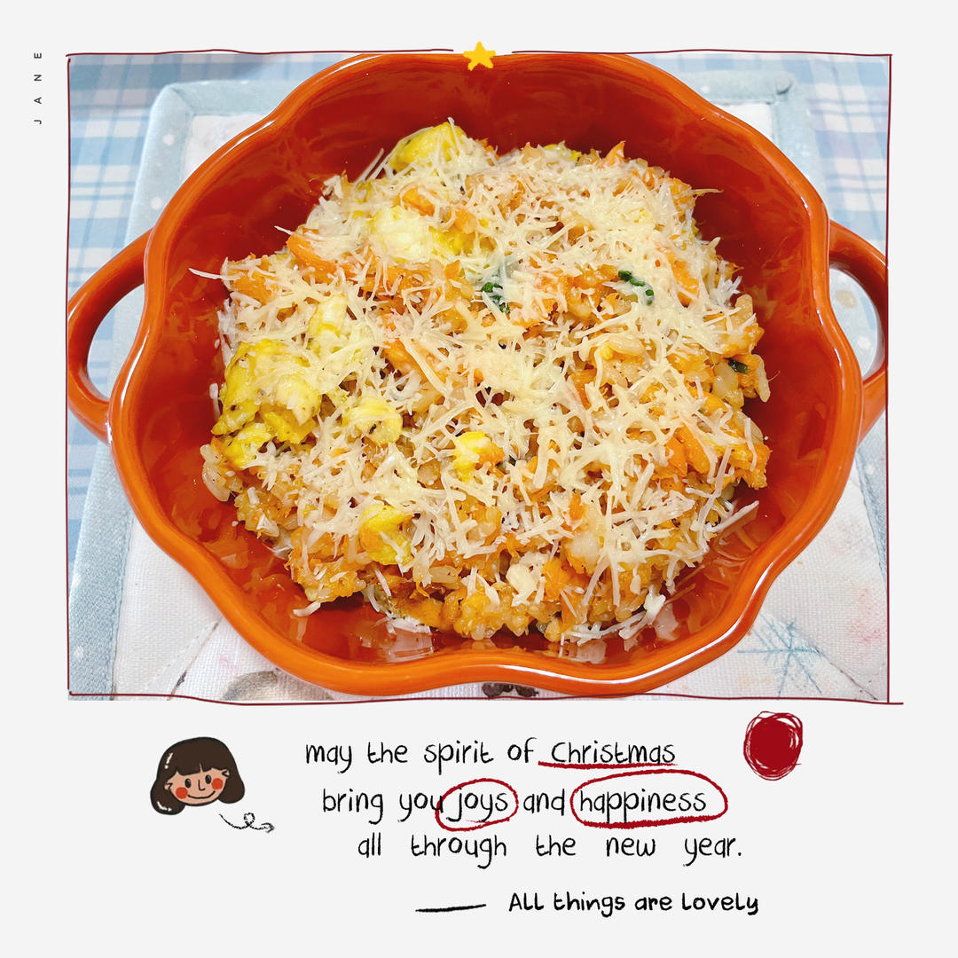 蒜香黄油三文鱼炒饭