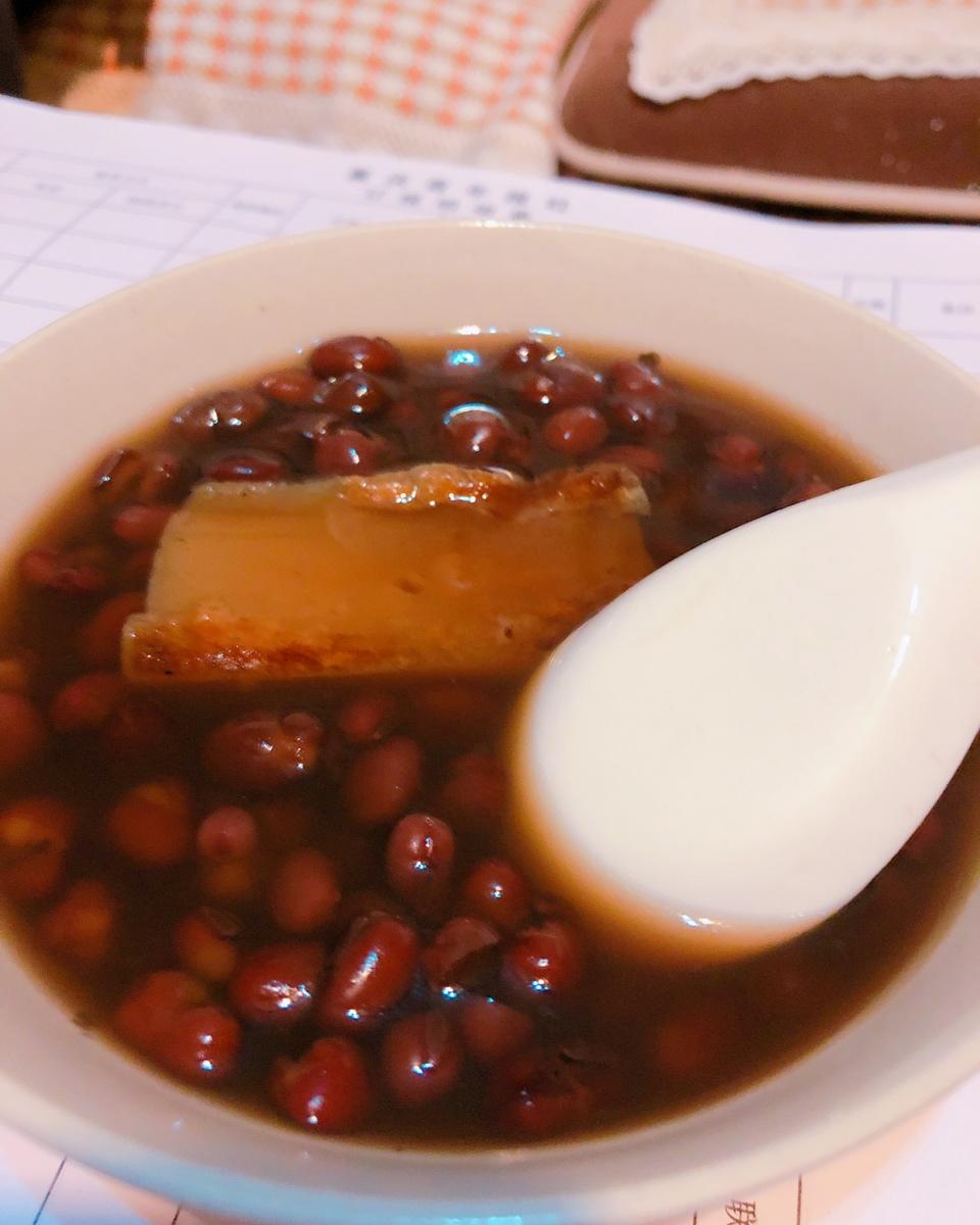 烤年糕红豆汤