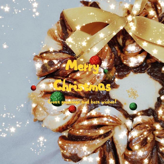 圣诞巧克力雪花面包