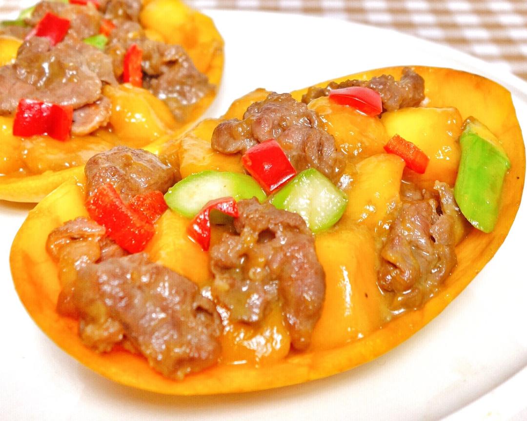 芒果牛肉的做法