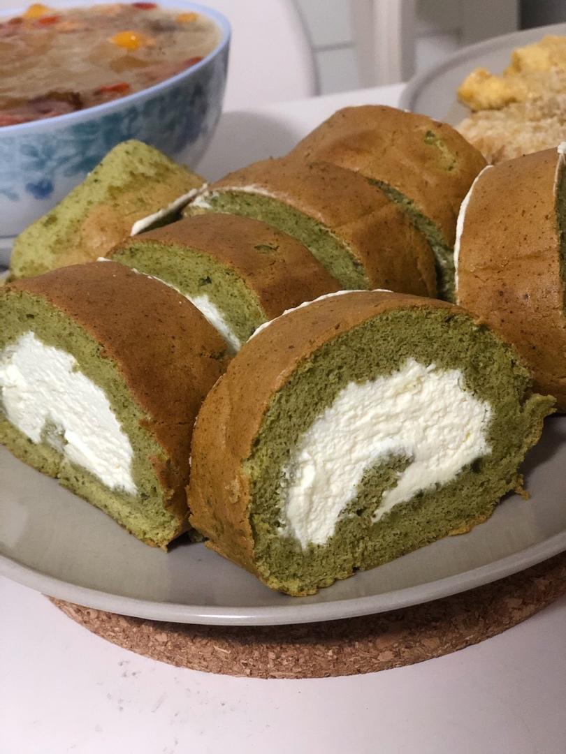 抹茶红豆蛋糕卷