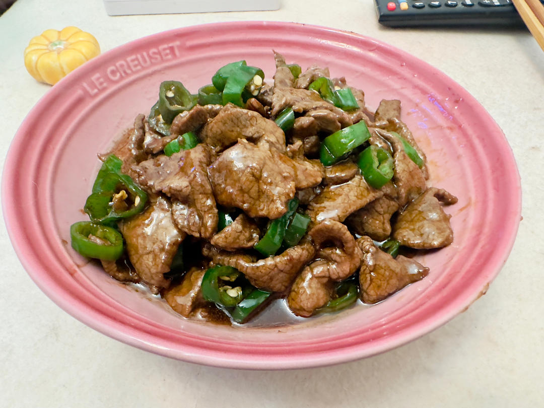 青椒炒牛肉片