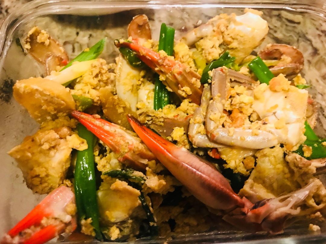 梭子蟹炒蛋