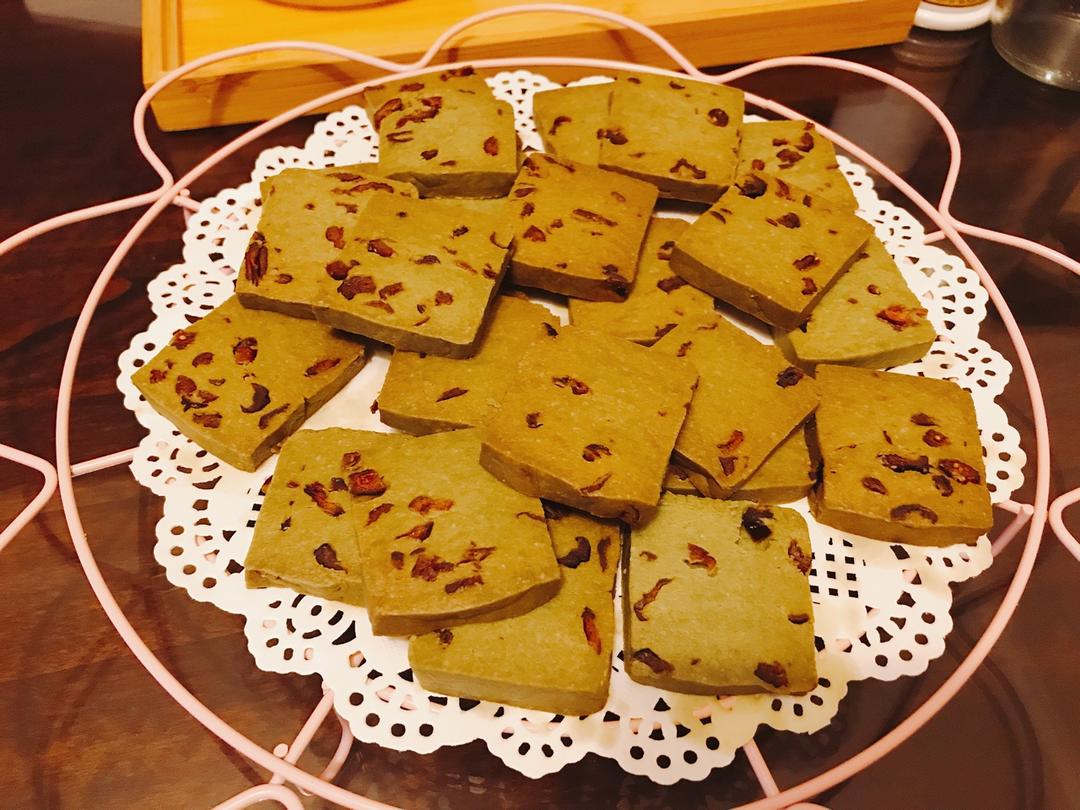 抹茶蔓越莓饼干