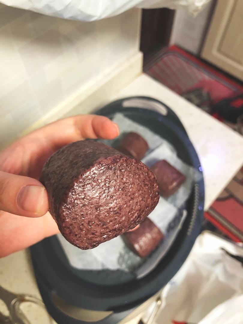黑米粉刀切馒头