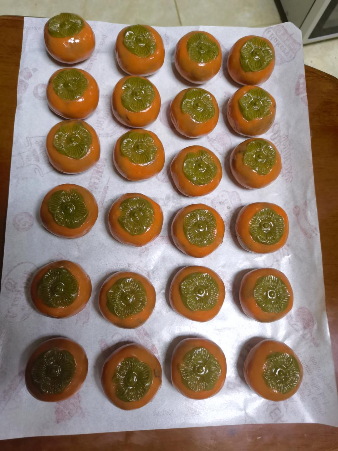 全网独家（原创）柿柿如意—广式金沙奶黄月饼（内附视频做法）