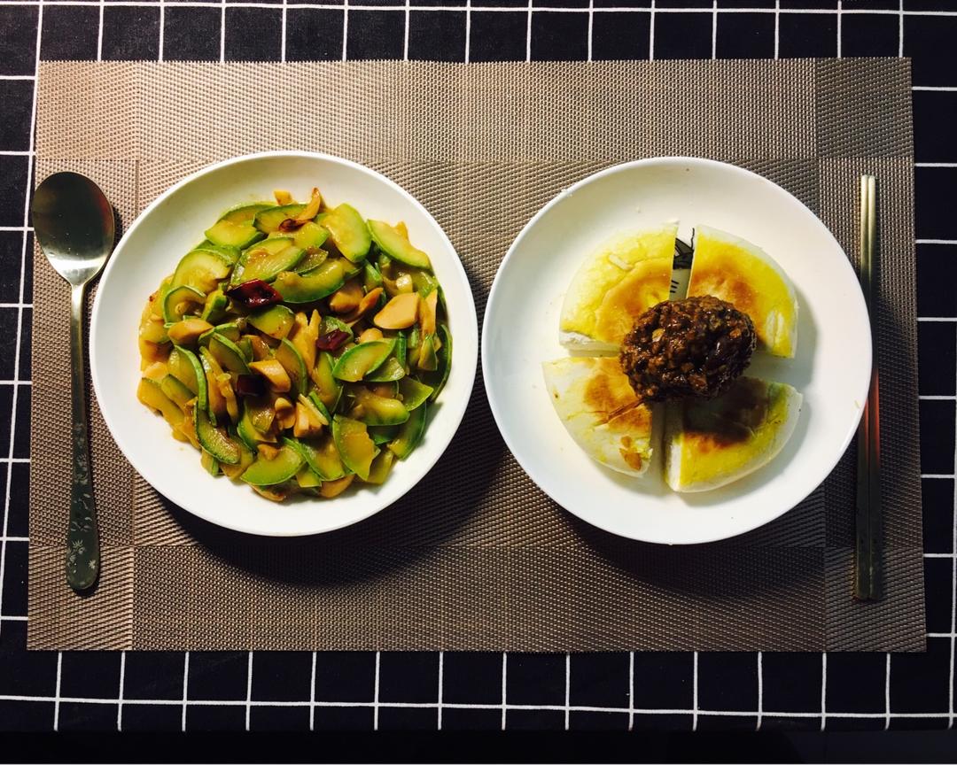 醋溜蚝油火腿西葫芦瓜